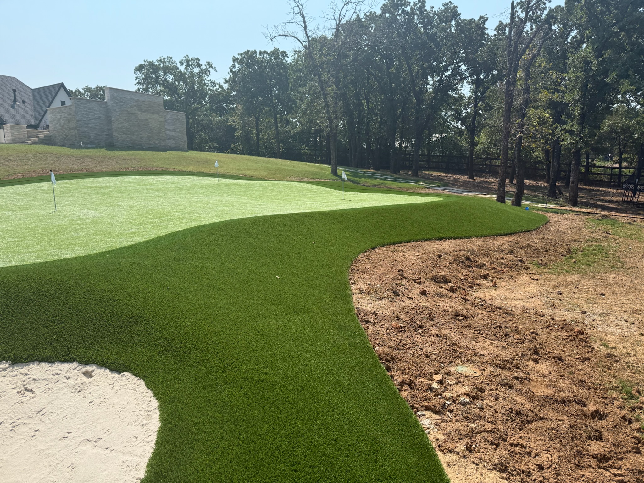 Putting green and turf installation in Fort Worth, TX