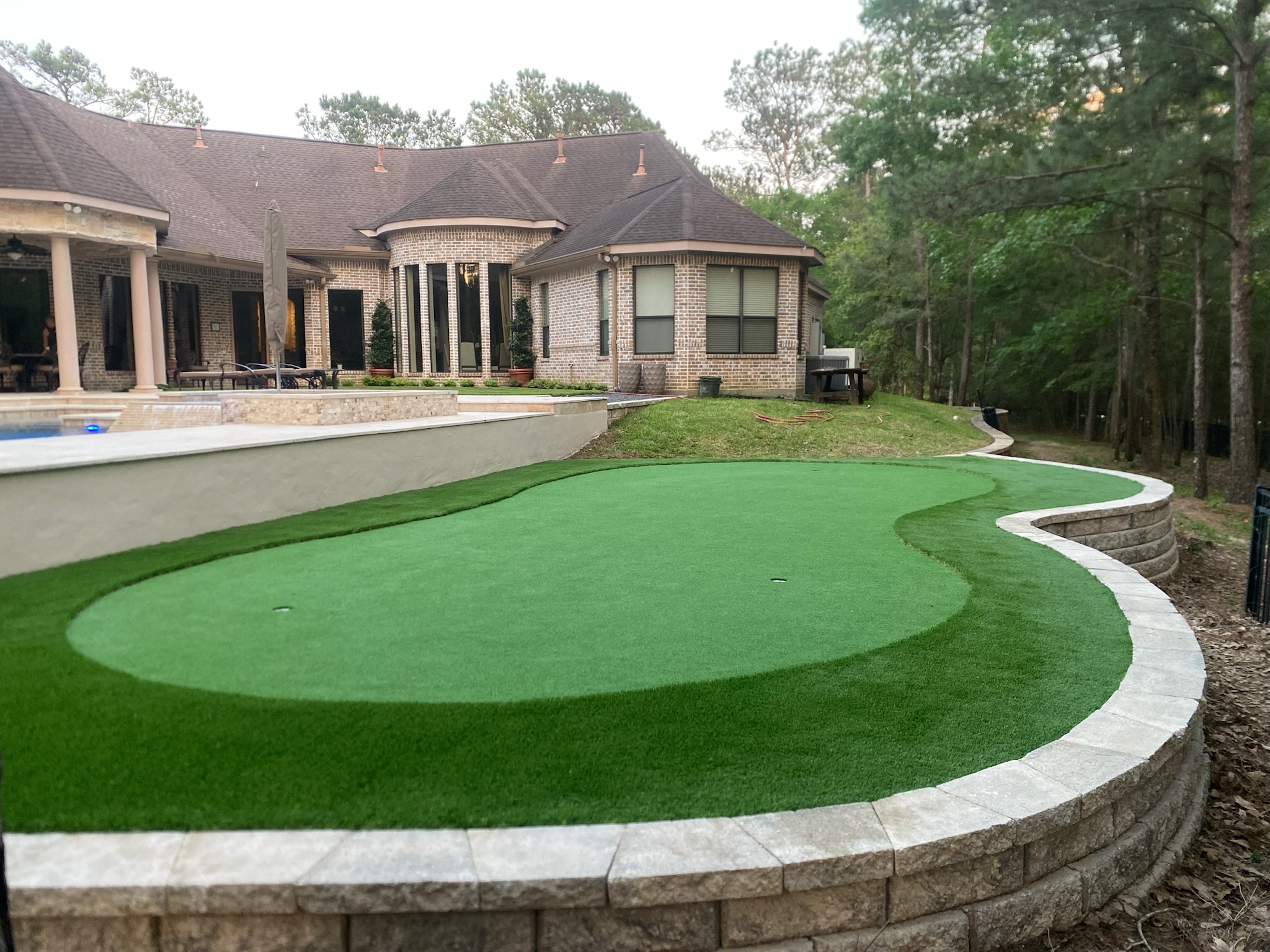 Putting green and turf installation in McKinney, TX